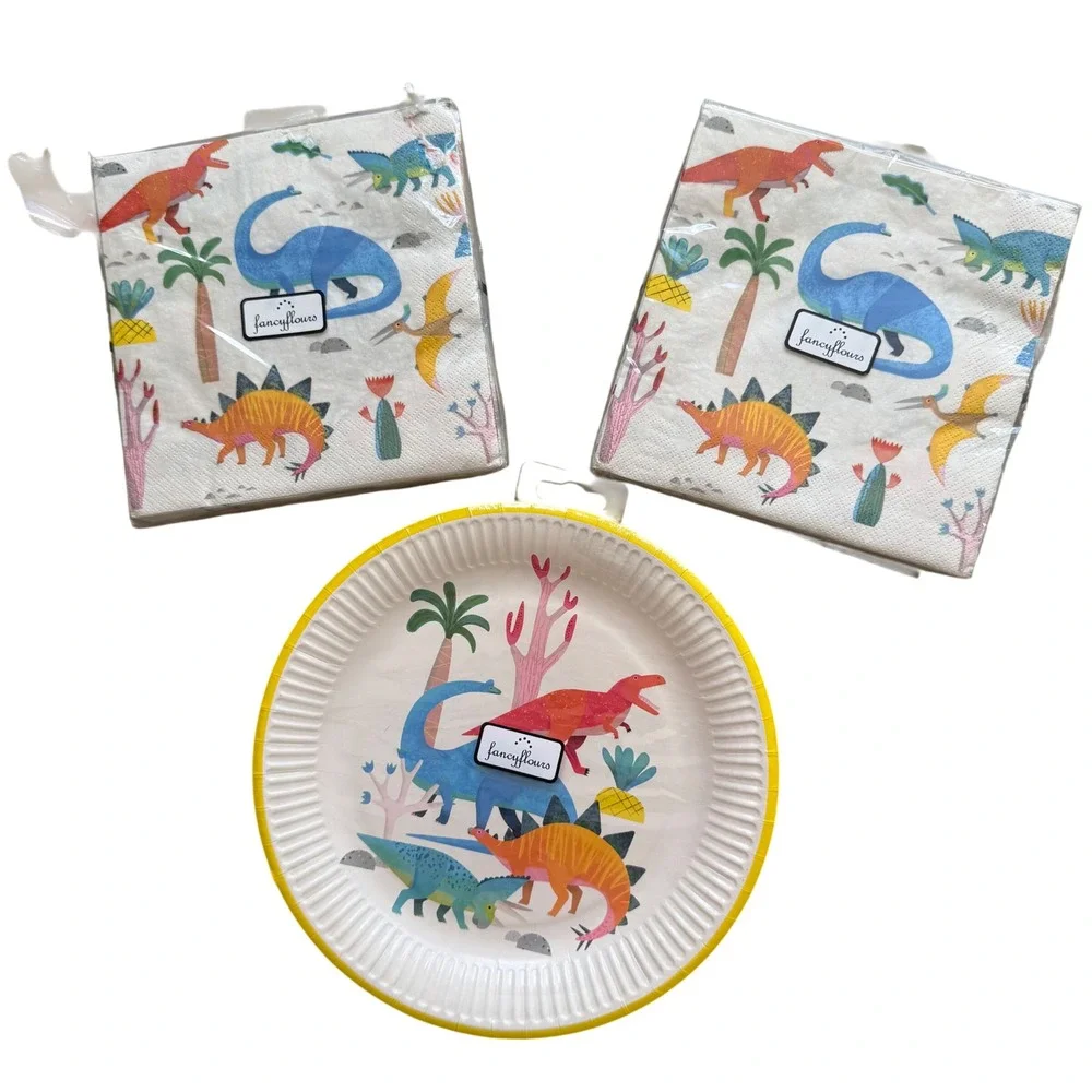 Talking Tables Dinosaur Party Supplies Set Kids Multicolor Prehistoric‎ Birthday